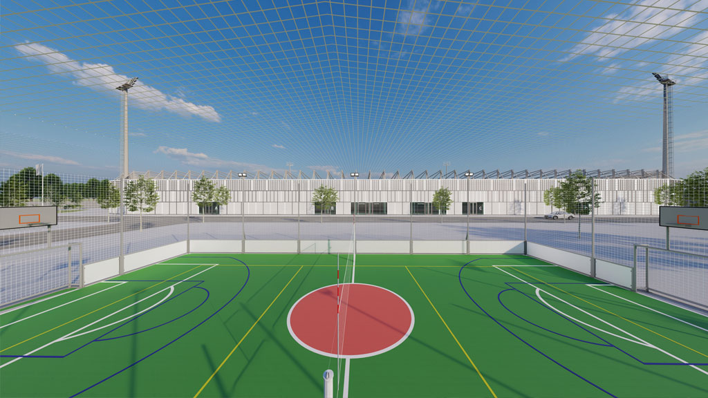 modular football field
